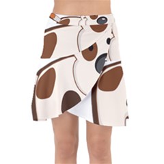 Animation-dog-cute-cartoon-drawing Wrap Front Skirt by 99art