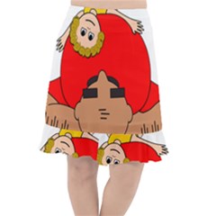 Comic-characters-grandfather Fishtail Chiffon Skirt by 99art