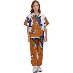 Fuchs-comic-music-wild-animal-cute Kids  Tee And Pants Sports Set by 99art