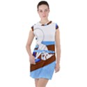 Spirit-boat-funny-comic-graphic Drawstring Hooded Dress View1