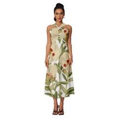 Nature-flower-leaf-plant-isolated Sleeveless Cross Front Cocktail Midi Chiffon Dress by 99art