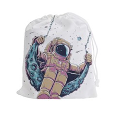 Drawing-astronaut Drawstring Pouch (2xl) by 99art