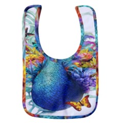 Bird-peafowl-painting-drawing-feather-birds Baby Bib by 99art