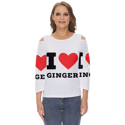 I Love Ginger Cut Out Wide Sleeve Top by ilovewhateva