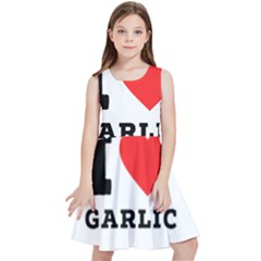 I Love Garlic Kids  Skater Dress by ilovewhateva