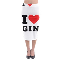 I Love Gin Midi Pencil Skirt by ilovewhateva