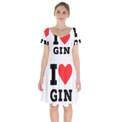 I Love Gin Short Sleeve Bardot Dress by ilovewhateva