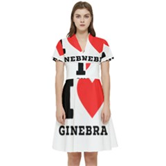 I Love Ginebra Short Sleeve Waist Detail Dress by ilovewhateva