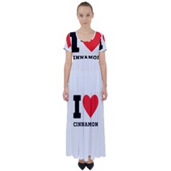 I Love Cinnamon  High Waist Short Sleeve Maxi Dress by ilovewhateva