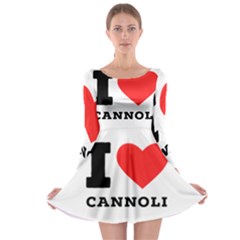 I Love Cannoli  Long Sleeve Skater Dress by ilovewhateva