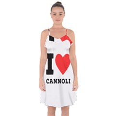 I Love Cannoli  Ruffle Detail Chiffon Dress by ilovewhateva