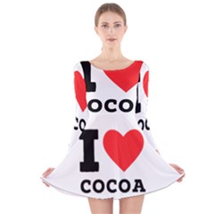 I Love Cocoa Long Sleeve Velvet Skater Dress by ilovewhateva