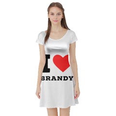 I Love Brandy Short Sleeve Skater Dress by ilovewhateva