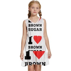 I Love Brown Sugar Kids  Sleeveless Tiered Mini Dress by ilovewhateva