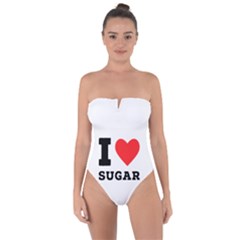 I Love Sugar  Tie Back One Piece Swimsuit by ilovewhateva