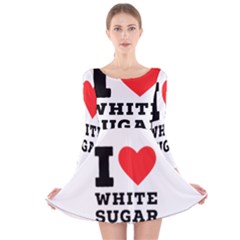 I Love White Sugar Long Sleeve Velvet Skater Dress by ilovewhateva