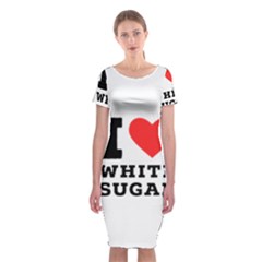 I Love White Sugar Classic Short Sleeve Midi Dress by ilovewhateva