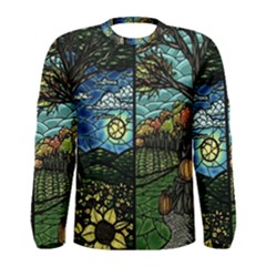 Four Assorted Illustrations Collage Winter Autumn Summer Picture Men s Long Sleeve Tee by danenraven