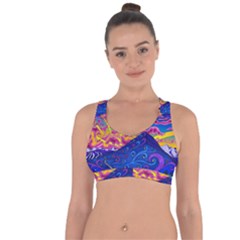 Abstract Paisley Art Pattern Design Fabric Floral Decoration Cross String Back Sports Bra by danenraven