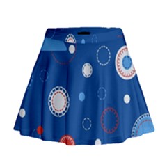 Christmas Pattern Tree Design Mini Flare Skirt by Cowasu