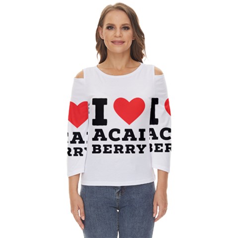 I Love Acai Berry Cut Out Wide Sleeve Top by ilovewhateva