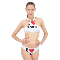 I Love Pork  High Neck Bikini Set by ilovewhateva