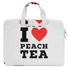 I Love Peach Tea Macbook Pro 16  Double Pocket Laptop Bag  by ilovewhateva