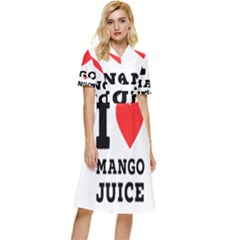 I Love Mango Juice  Button Top Knee Length Dress by ilovewhateva