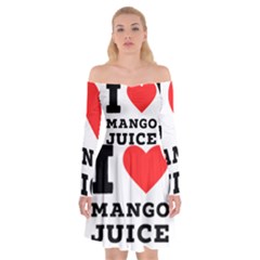 I Love Mango Juice  Off Shoulder Skater Dress by ilovewhateva