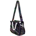 False Prismatic Black Background Rope Handles Shoulder Strap Bag View1