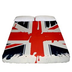 Union Jack England Uk United Kingdom London Fitted Sheet (california King Size) by Bangk1t