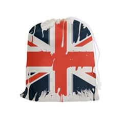 Union Jack England Uk United Kingdom London Drawstring Pouch (xl) by Bangk1t