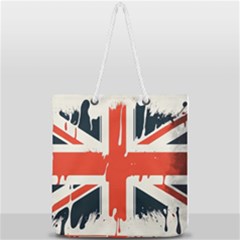 Union Jack England Uk United Kingdom London Full Print Rope Handle Tote (large) by Bangk1t