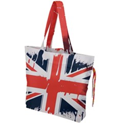 Union Jack England Uk United Kingdom London Drawstring Tote Bag by Bangk1t