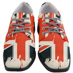 Union Jack England Uk United Kingdom London Women Heeled Oxford Shoes by Bangk1t