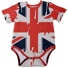 Union Jack England Uk United Kingdom London Baby Short Sleeve Bodysuit by Bangk1t