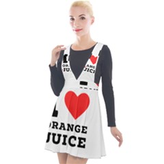 I Love Orange Juice Plunge Pinafore Velour Dress by ilovewhateva
