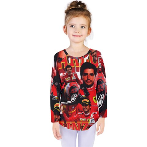 Carlos Sainz Kids  Long Sleeve Tee by Boster123