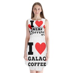 I Love Galao Coffee Sleeveless Chiffon Dress   by ilovewhateva