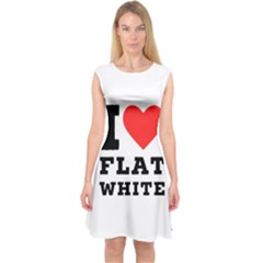 I Love Flat White Capsleeve Midi Dress by ilovewhateva