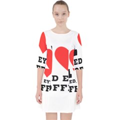 I Love Red Eye Coffee Quarter Sleeve Pocket Dress by ilovewhateva