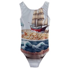 Noodles Pirate Chinese Food Food Kids  Cut-out Back One Piece Swimsuit by Ndabl3x