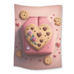 Cookies Valentine Heart Holiday Gift Love Medium Tapestry by Ndabl3x