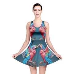 Birds Parrots Love Ornithology Species Fauna Reversible Skater Dress by Ndabl3x