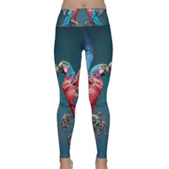 Birds Parrots Love Ornithology Species Fauna Lightweight Velour Classic Yoga Leggings by Ndabl3x