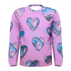 Hearts Pattern Love Men s Long Sleeve Tee by Ndabl3x