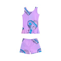 Hearts Pattern Love Kids  Boyleg Swimsuit by Ndabl3x