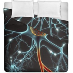 Organism Neon Science Duvet Cover Double Side (king Size) by Ndabl3x