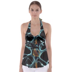 Organism Neon Science Babydoll Tankini Top by Ndabl3x