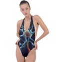 Organism Neon Science Backless Halter One Piece Swimsuit View1